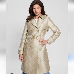 NWT Guess Diletta Logo Trench Coat